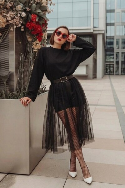 GIA - ART Γυναικείο βαμβακερό μακρυμάνικο βασικό μπλουζάκι μαύρο – Λαιμόκοψη ...