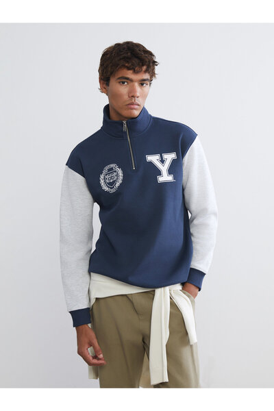 LC Waikiki Hanorac bărbătesc cu imprimeu Funnel Neck Yale University