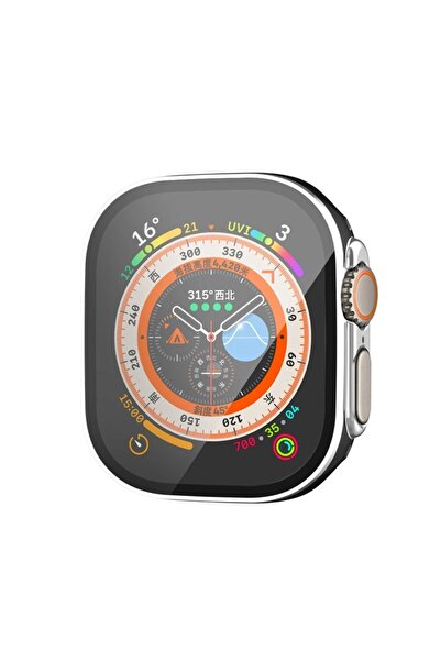 Generic Brand Watch ultra 49mm legend glass case screen protector - black-silver