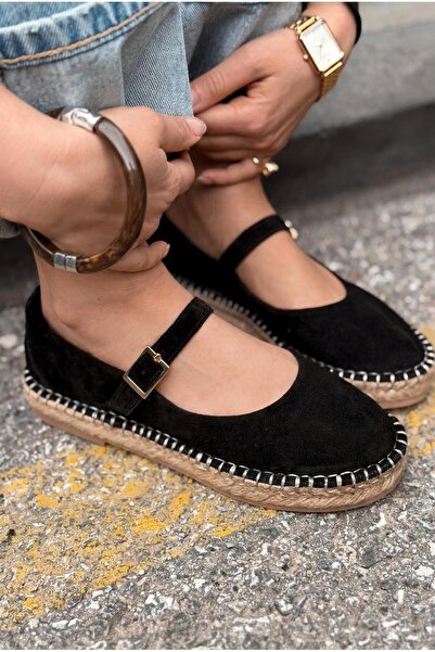 I Love Shoes Marena Black Genuine Suede Women's Espadrille