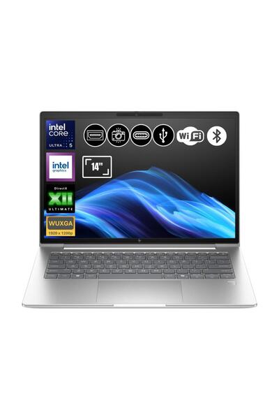 HP Elitebook 6 G1i Ultra 5 225U 8GB Ram 256GB SSD 14" WUXGA Freedos AD4N5ET A...