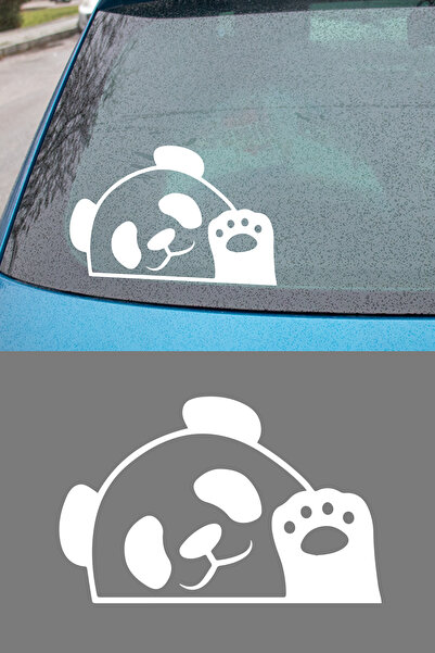 MIGNATIS El Sallayan Panda Resmi Oto Araba Cam Sticker Çıkartma Bilgisayarlar...