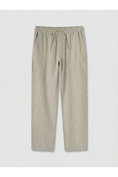 LC Waikiki Beige Comfortable Fit Linen Look Men's Trousers