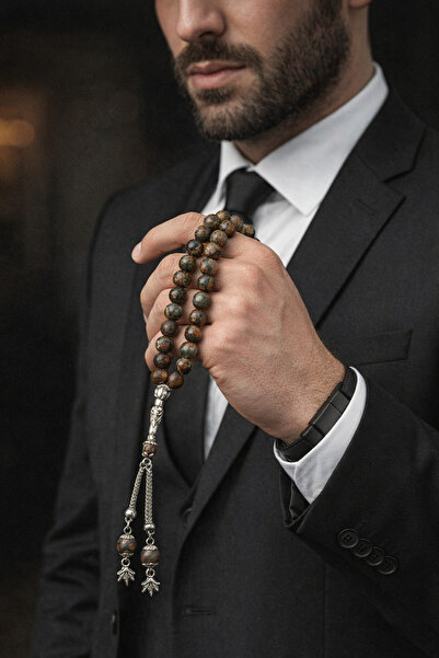 magıcgrange Tibetan Agate Natural Stone 33-Piece Prayer Beads 8 mm – Groundin...