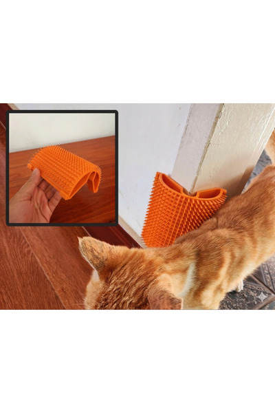 Print Zone Cat and Dog Corner Scratcher and Hair Collector Comb - Pet Massage...