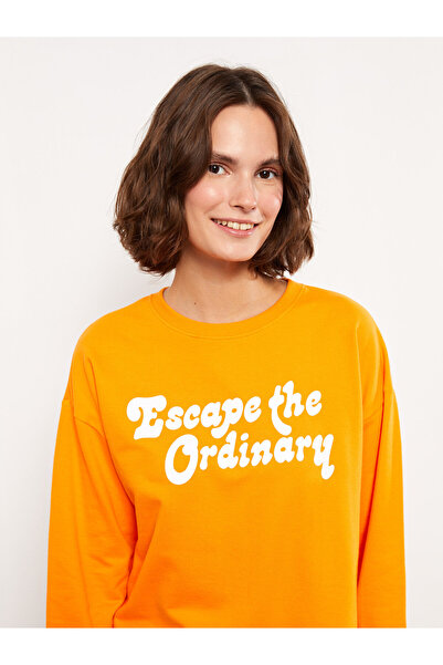 LC Waikiki Crew Neck Printed Long Sleeve Women's Sweatshirt