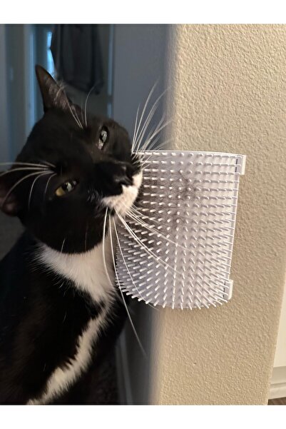 Print Zone Cat and Dog Corner Scratcher and Hair Collector Comb - Pet Massage...