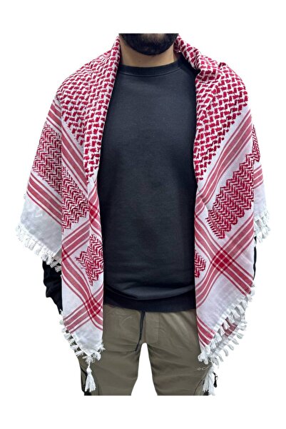 ALDAIYR PÜSKÜLLÜ Keffiye Puşi BORDO 140x140