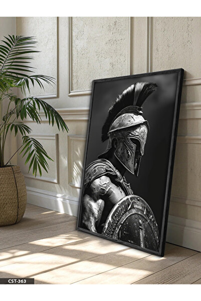 Evinemoda Εικόνα με μονοκόμματο μαύρο ξύλινο πλαίσιο Warrior Gladiator