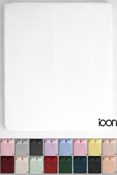 İQON Ranforce Woven Flat Sheet Outlet Double Size White