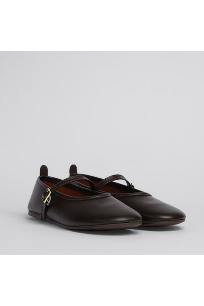 SHOELUKS Simple Classic Brown Women's Ballerinas