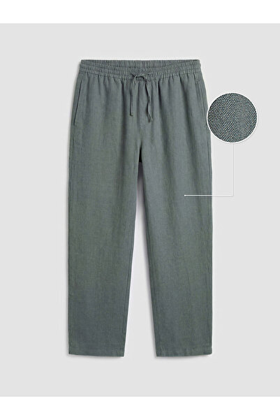 LC Waikiki New season green regular fit 100% linen men's trousers from gulis ...