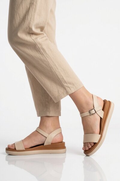 AYAKMOD Beige Light Soft Sole Women's Sandals 335333 Z