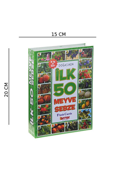 KESKİN SOUND بطاقات تعليمية تحتوي على أول 50 نوع من الفواكه والخضروات في الطب...