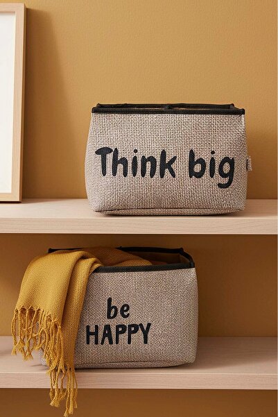 Rivaİstanbul Καλάθι οργάνωσης πολλαπλών χρήσεων από γιούτα, σετ 2 τεμαχίων