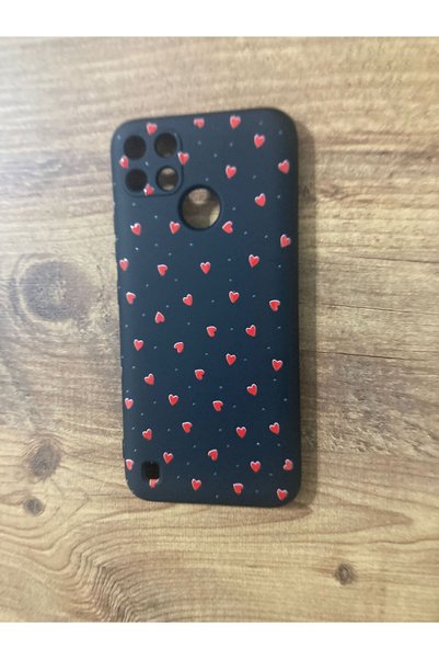 Newon Realme C25Y Tiny Heart Printed Velvet Inside Silicone Phone Case Cover ...
