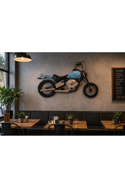 Hd Marketim Retro Vintage Metal Motosiklet Duvar Dekoru Büyük Boy 100 cm Cafe...