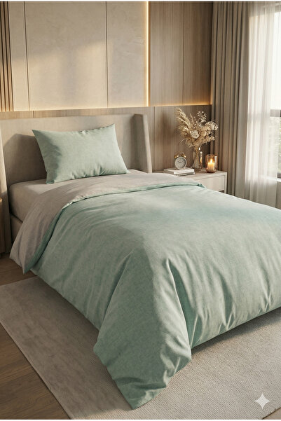 Miabella Home Σετ Μονό Βαμβακερό Παπλωματοθήκη με Ελαστικό Σεντόνι