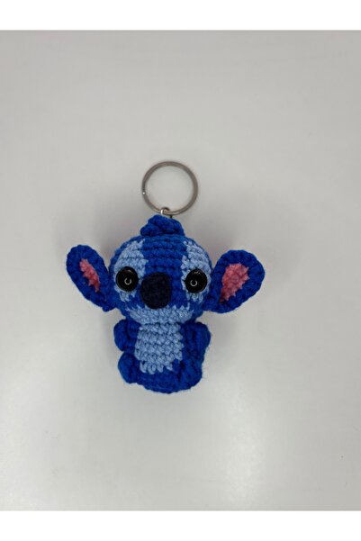 örgü Stitch Amigurimi Anahtarlık- El Yapımı Anahtarlık