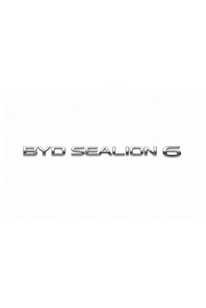 EDEXPORT شعار سيارة BYD SEALION 6 مطبوع عليه حروف سوداء من الكروم