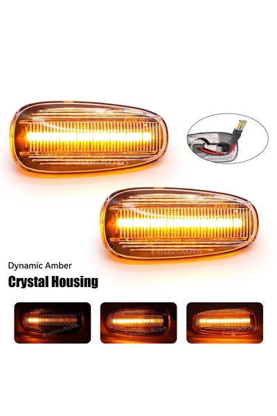 SEWICK Opel Zafira a 99-05 Astra G 98-09 ÇAMURLUK KAYAR LED KRİSTAL