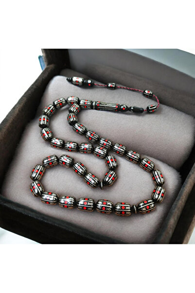 İnan Tesbih Each Piece Is Meticulously Crafted with Silver and Coral Inlays, ...