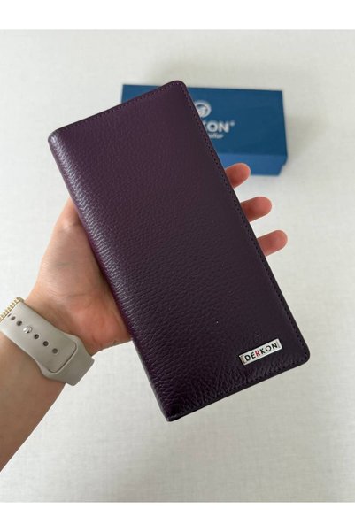 DERKON Markus Model Telefon Bölmeli Hakiki Deri Cüzdan