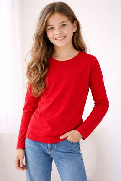 Ugly Duck Unisex Basic Unisex Long Sleeve T-Shirt - Red