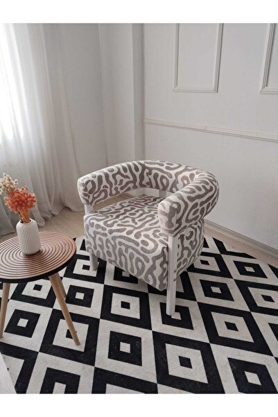 MELLMOD SWEET MOD BERJER - GRİ DESENLİ - BEYAZ AYAK