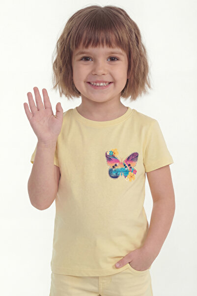 par lingerie pl Κοριτσίστικο μπλουζάκι με κοντό μανίκι και στάμπα B12