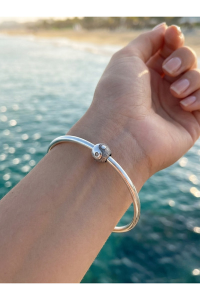 My Story Dokulu Yin ve Yang Gümüş Mini Charm