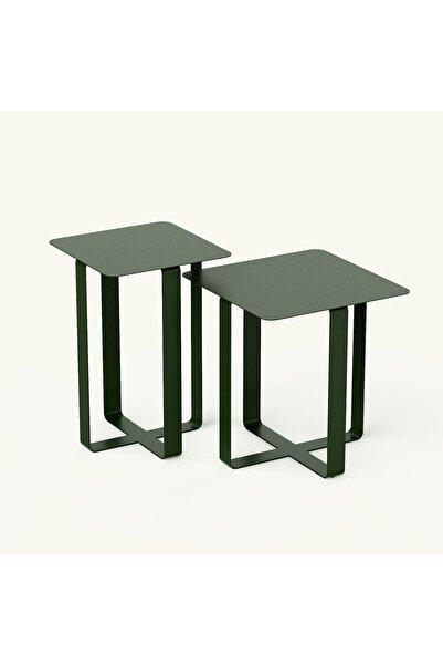 Artepera Frame 2'li Set Metal Sehpa, Dekoratif Yan Sehpa, Modern Tasarım
