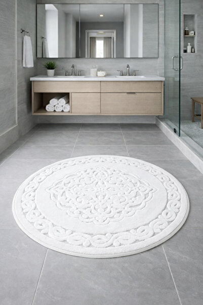 SN COTTONIA HOME ممسحة مستديرة قابلة للغسل مقاس 100 سم