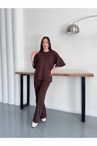 BELISTIL Set de două piese oversize pentru femei, tricou și pantaloni basic, ...