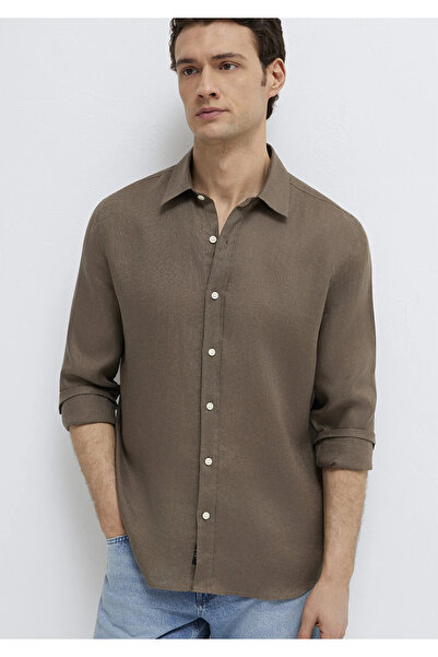 Mavi Brown Linen Shirt Slim Fit / Narrow Fit 0211466-83866