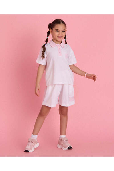 REDTAG Girls Pink Pique Casual Set