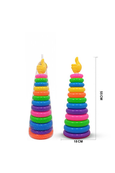 iTajir Colorful Stacking Rings Tower Game for Kids - Giant Educational Pyrami...