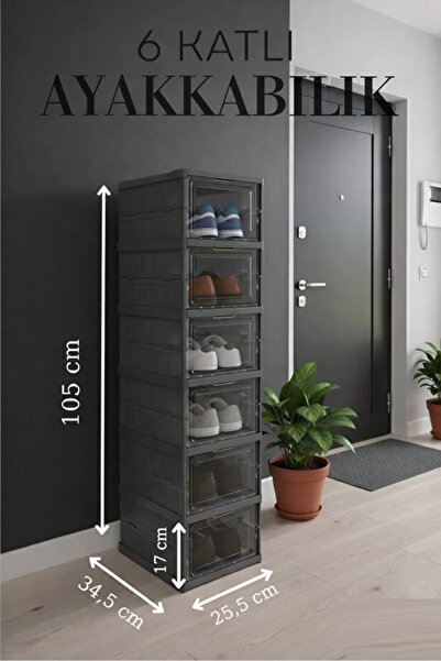 naturelove Σετ κουτιών αποθήκευσης παπουτσιών 6 επιπέδων, αρθρωτό, στοιβαζόμε...