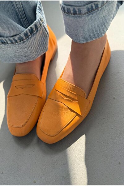 I Love Shoes Γυναικείο Loafer από Γνήσιο Δέρμα Melniel Orange