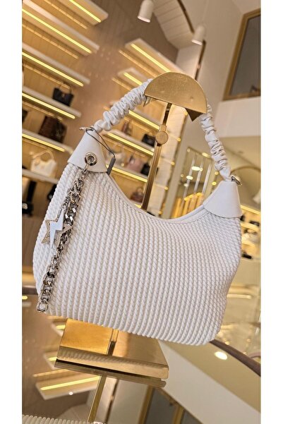 DUYGUSHOESBAG Curved Leather Women's Bag with Imported Accessories