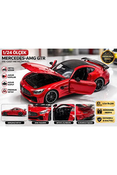 TRUST STORE Mercedes-Amg Gtr 1/24 Scale Die-Cast Metal Model Car with Opening...