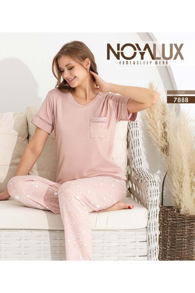 Freshness Noyalux 7888 Γυναικείο σετ πιτζάμες με κοντά μανίκια