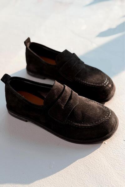 I Love Shoes Γυναικείο Loafer Marion Μαύρο Γνήσιο Σουέντ