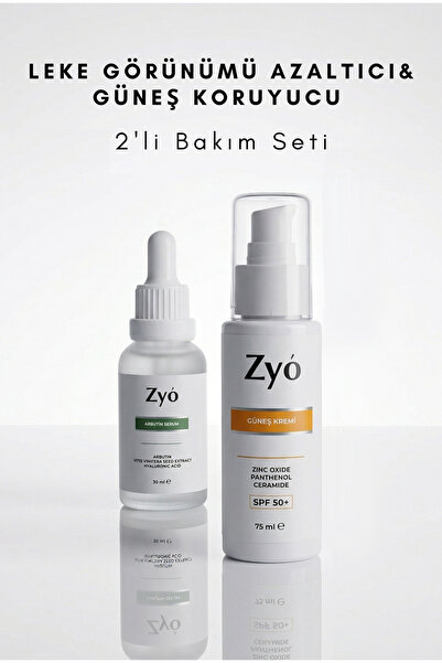 Zyo Cilt Tonu Eşitleyici Arbutin Serum + Güneş Kremi Seti | Leke Karşıtı Bakım
