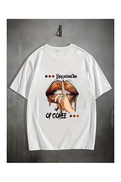 DAXİS Sportwear Company Υπερμεγέθες μπλουζάκι με στάμπα χειλιών στην πλάτη