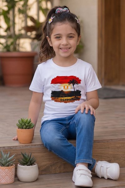 Funkaar Egypt Flag Graphic T-shirt for Boys & Girls