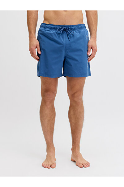 Jack & Jones Jack Jones Jpstmauı Wave Logo Swım Shorts Reg Sn Erkek Mavi Deni...