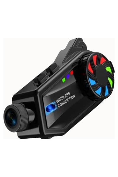 mobixom Bt68 Interkom Motosiklet Kask Kamerası 1080P HD + Bluetooth Kulaklık ...