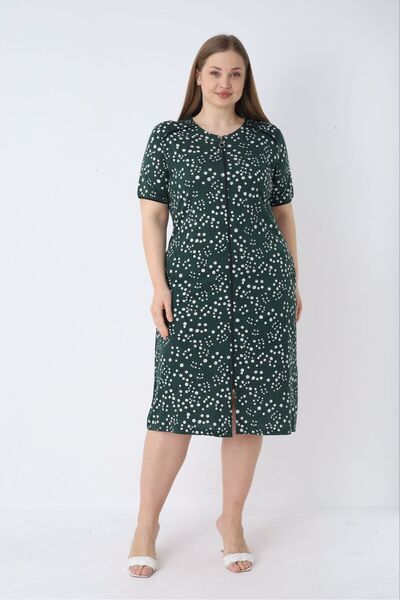 STELLETO Patterned Zippered Summer Modal Dress