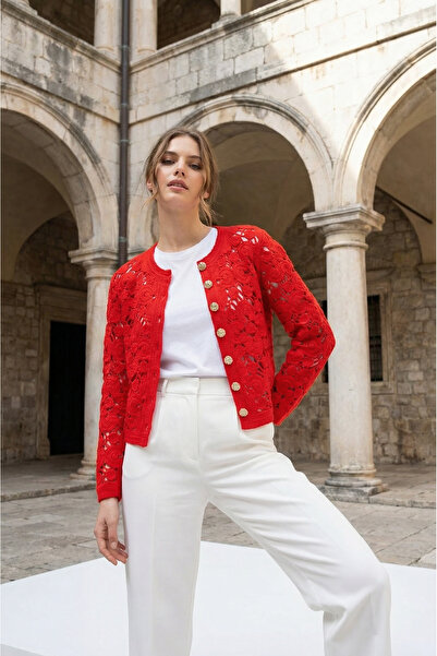 SAYZEN YOUR SHİNE Gold Button Embroidered Jacket